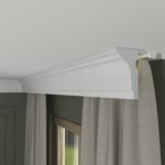 Biała listwa karniszowa LK-119 widok w przekroju