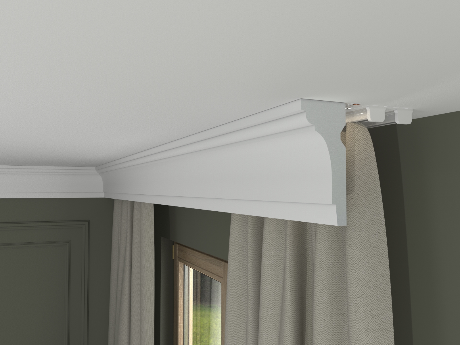 listwa karniszowa lk-219 przekrój Zabudowa karnisza LK-219 - obrazek 1