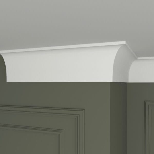 Listwa przysufitowa LKS-121 zamontowana na styku ściany i sufitu